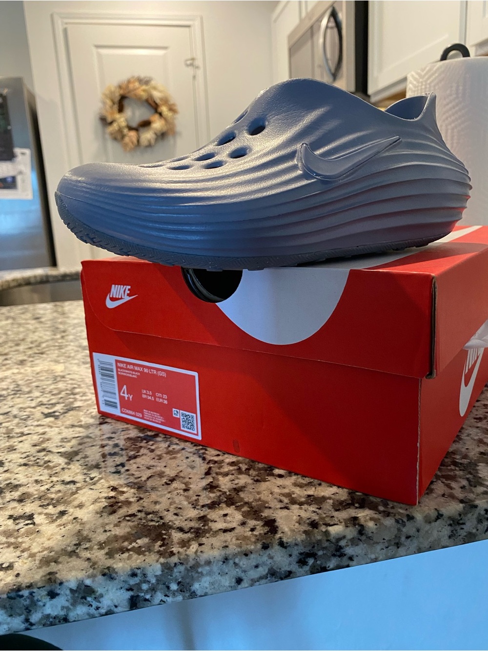 Nike Kids Slip-On Clog in Slate Blue